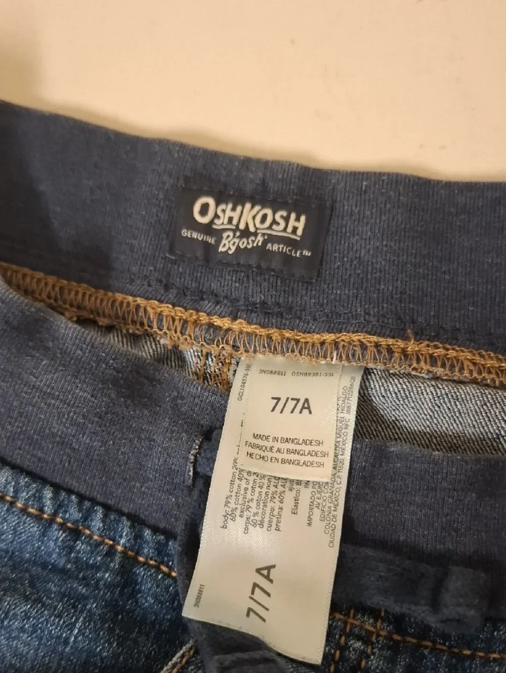 OshKosh B'gosh Blue Denim Kids Shorts with Drawstring Waist